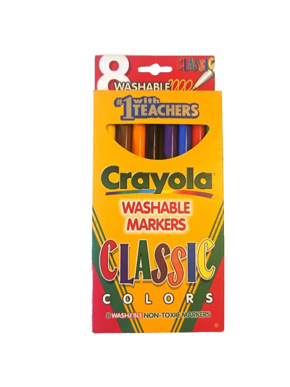 Vintage 1999 Crayola Washable Markers 8 Colors New Old Stock
